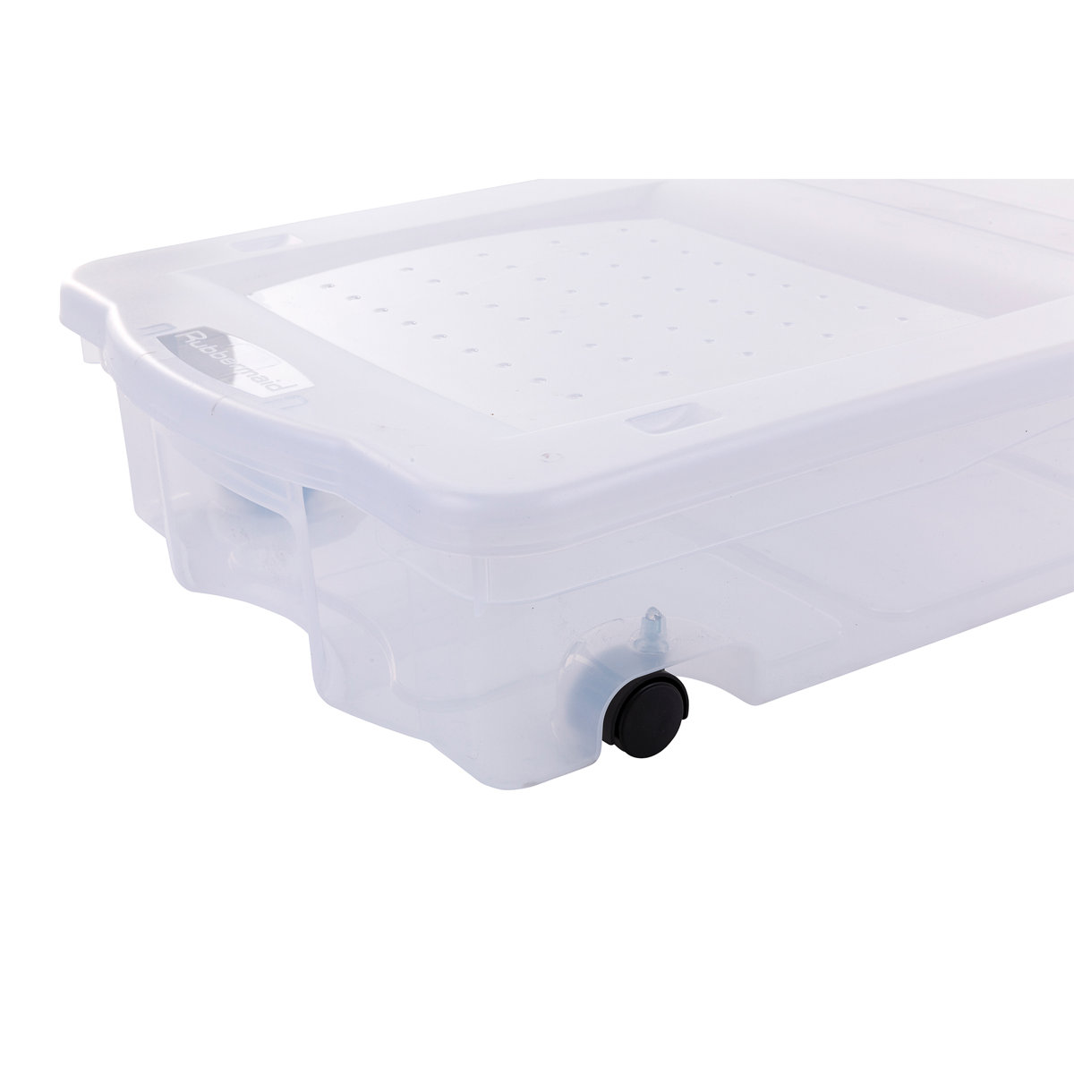 Under Bed Wheeled Storage Box, 2-Pack, Plastic Containers With Dual-Hinged Lids And Sturdy Wheels, Visible Organization For Tight Spaces